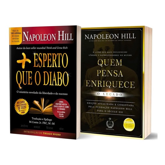Livros de Napoleon Hill - Mais Esperto que o Diabo / Quem Pensa ...