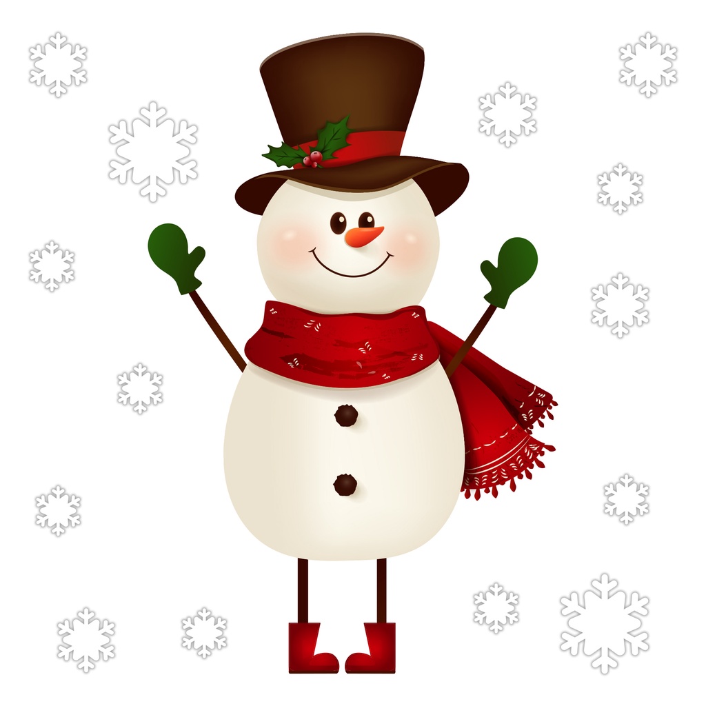 Adesivo de Porta Decoração Natal Boneco de Neve 57x90cm