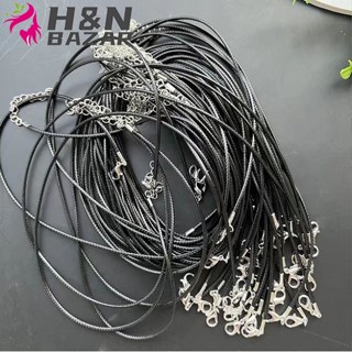 kit de cordão preto de couro sintético 45cm h&n bazar