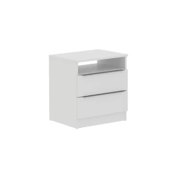 Mesa de Cabeceira Madesa 2 Gavetas - Branco