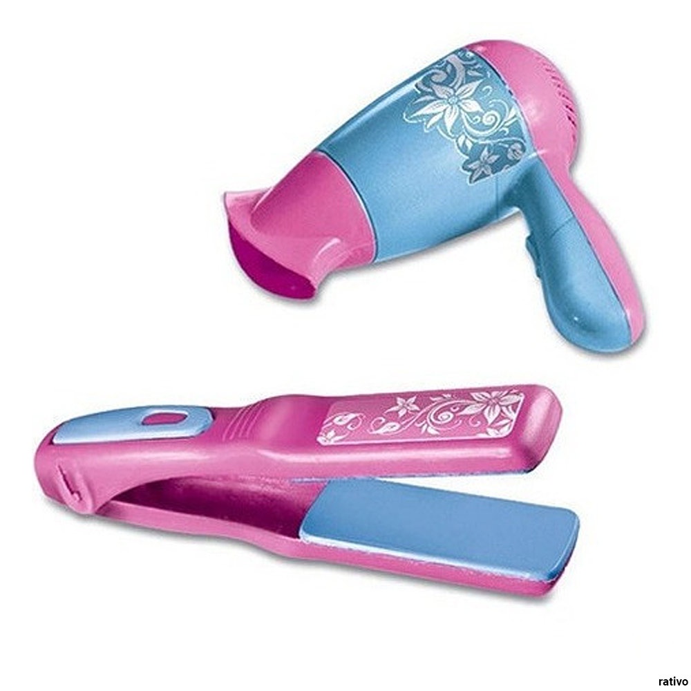 Kit Infantil Secador E Chapinha Rosa Altimar Atacado Promoção Barato Revenda