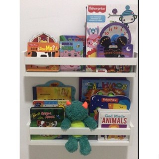 2 Prateleiras Decoração Branco Mdf Livro Revista Infantil