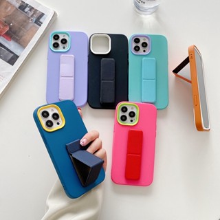 Capa De Silicone Líquido Macio Cor Doce Para iPhone 14 Pro Max 11 13 12 8 6 S 7 Plus 3 Em 1 Pára-Choques + Com Suporte