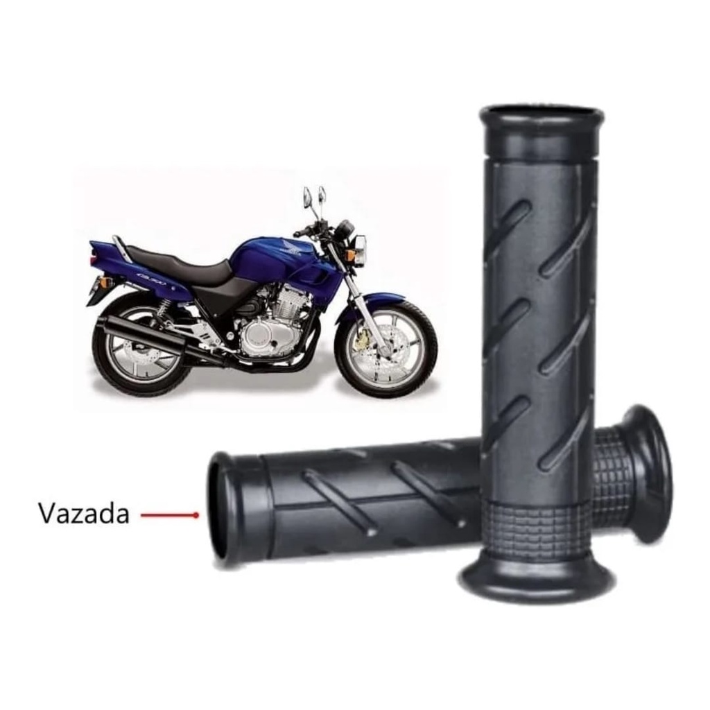 Manopla titan 125-150-CB 300-500-CBX 250 CB 250 TWISTER Modelo Vazado-Par