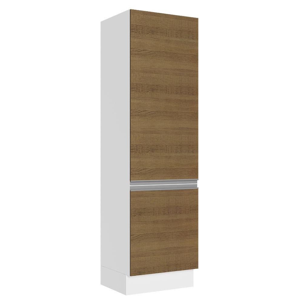 Paneleiro Armário de Cozinha 100% MDF 60 cm 2 Portas Branco/Rustic Acordes Madesa