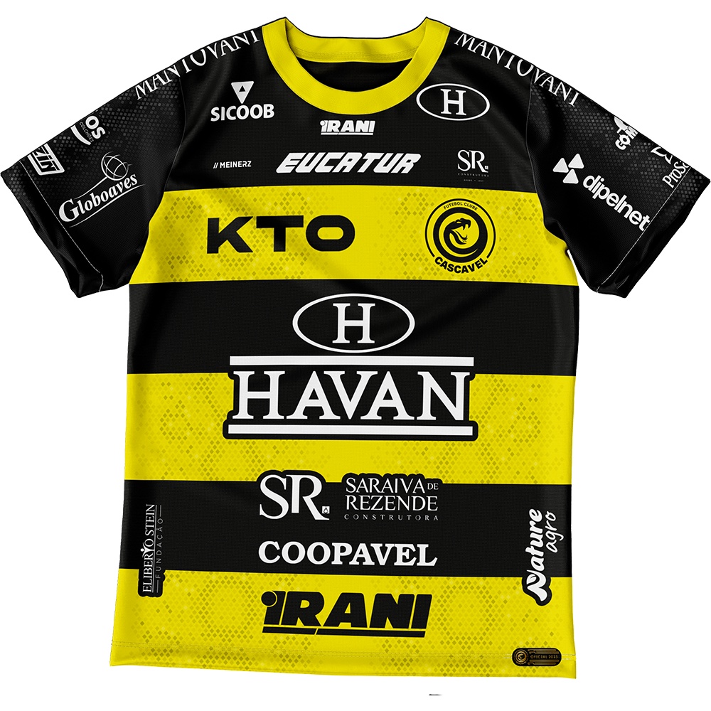 Camisa Oficial Listrada Preta/Amarela – FC Cascavel 2023