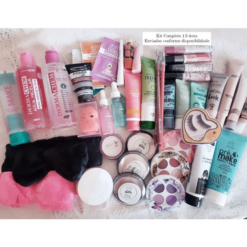 Kit Revenda Maquiagens e Cosméticos 12 itens para Revender Atacado