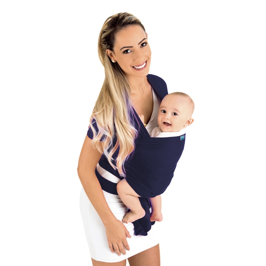 Canguru Sling Wrap - Azul Marinho - Kababy