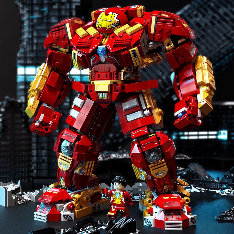 Blocos Marvel Hulkbuster Homem De Ferro Conjunto De Tijolos Moc Tony ...