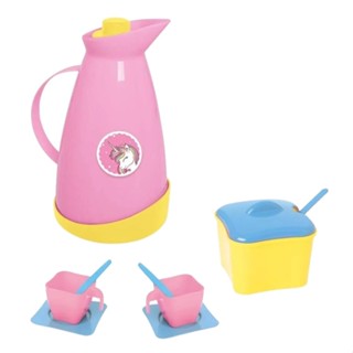 Hora do café com garrafa termica e xicaras - Samba Toys