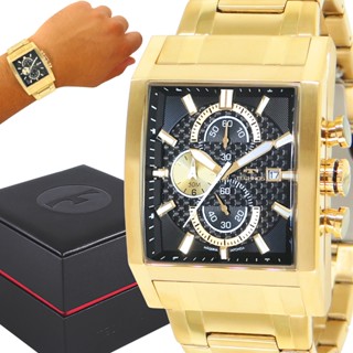 Relógio Masculino Dourado Technos Original Prova D