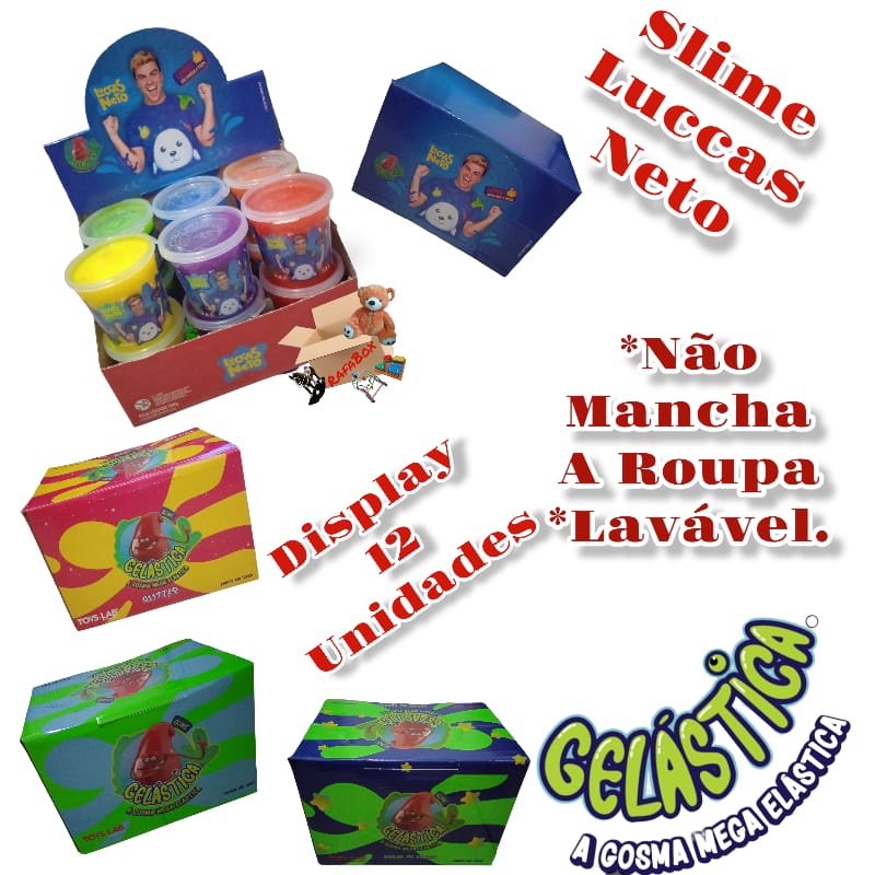 Kit 12 Potes Slime Amoeba Geleca Geleinha Gelastica - Luccas Neto ...