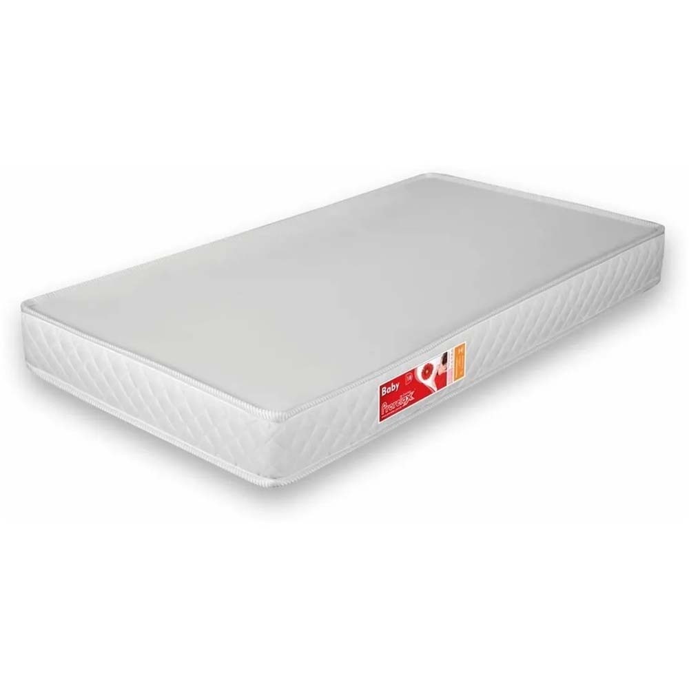 Colchão De Berço 130x70x12 Padrão Americano Baby Espuma D18 Branco Prorelax