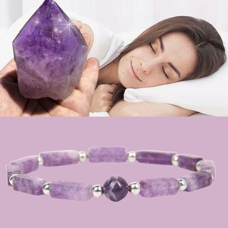 Pulseiras De Energia De Ametista Para Mulheres Usadas Aliviar A Fadiga Perder Peso em Oferta na Shopee