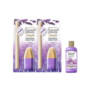 Kit 2 Difusor de Aromas Secar lavanda + 1 Limpador Perfumado em Oferta na Shopee