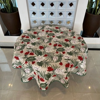 Toalha De Mesa Redonda 6 Lugares 1,80m em Oferta na Shopee