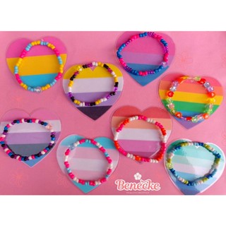 Pulseiras Lgbt, bissexual, lésbica, pansexual, gay, não binário, gênero fluido, transexual, pride, demigirl, arromantico em Oferta na Shopee