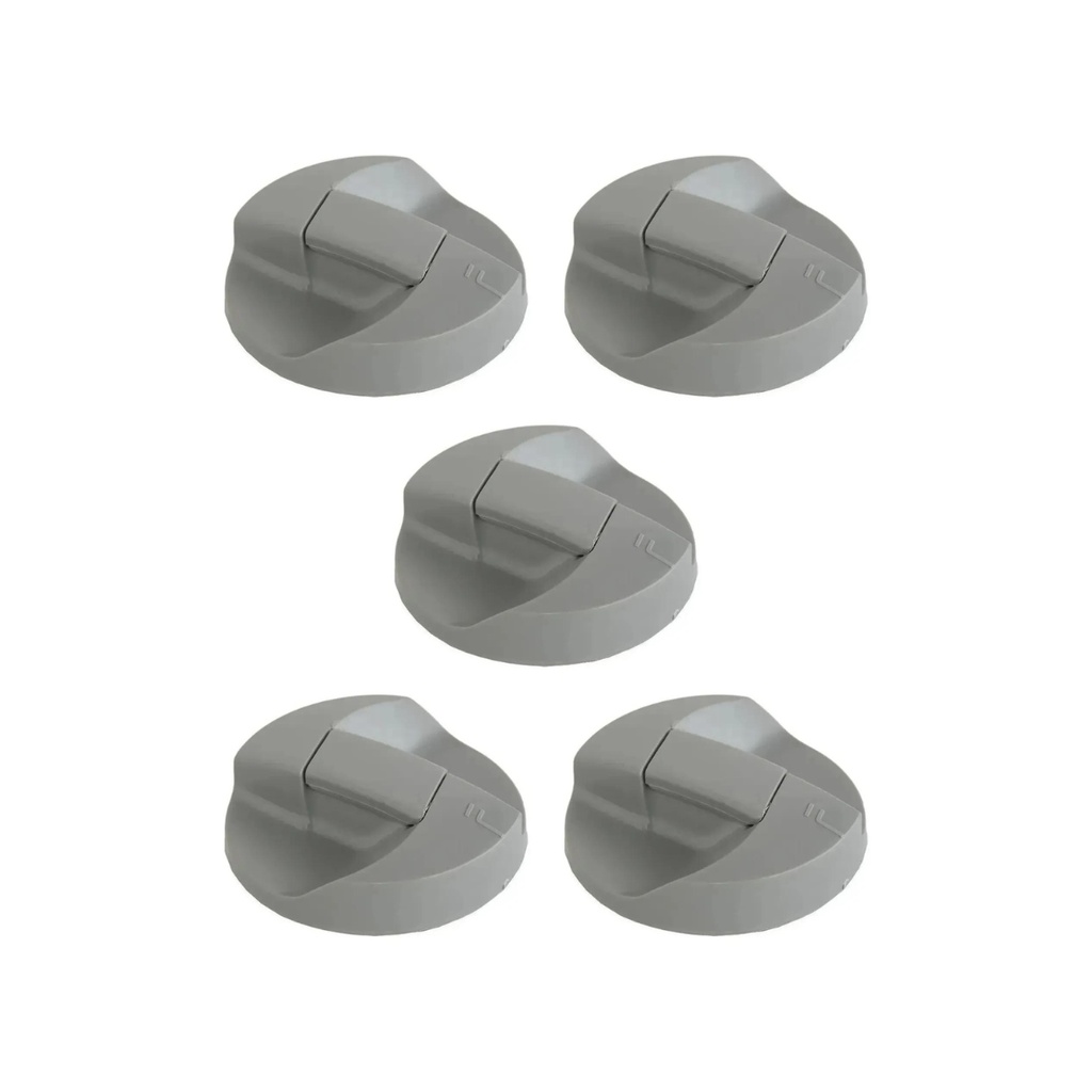 Kit 5 Botão Do Timer Brastemp Mondial Cinza 21002440