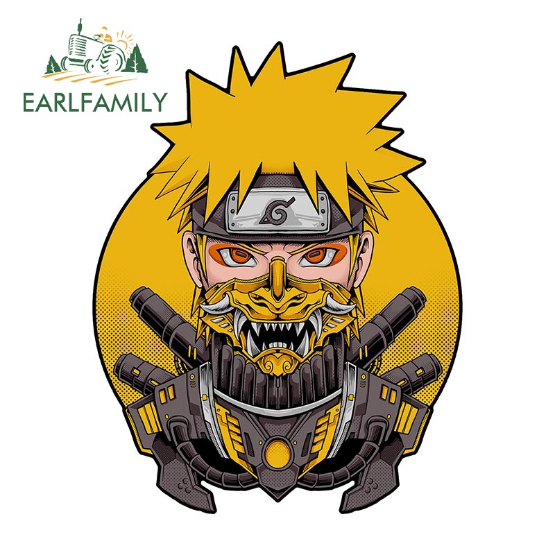 EARLFAMILY 13cm x 10.1cm Naruto Anime Adesivo De Carro Vinil À Prova Dwaterproof Água JDM VAN Acessórios Motocicleta Por