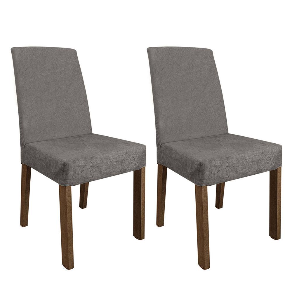 Kit 2 Cadeiras de Jantar 4255 Rustic/Silver Madesa - Home & Living