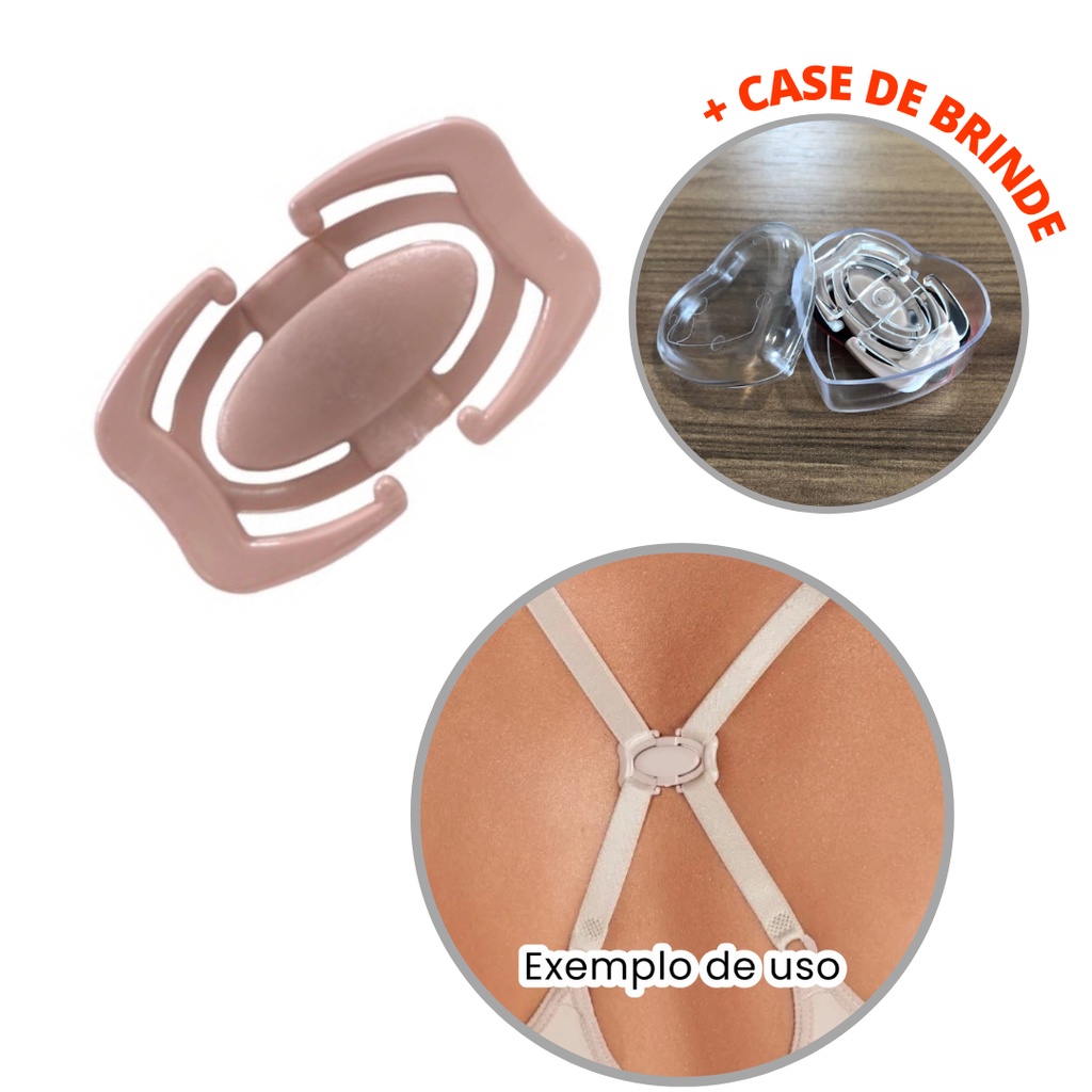 Kit 4 unidades Clip Nadador Uni alças Sutiã Juntador Lingerie