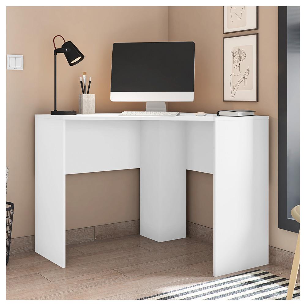 Mesa De Computador Canto Office Cubic Branco - Caemmun em Oferta na Shopee