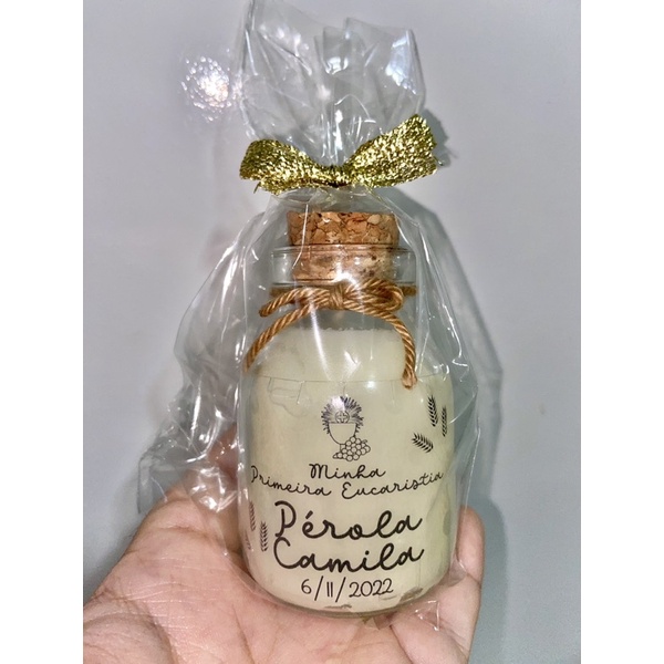 20 Velas Aromáticas Personalizadas / Lembrancinha de Primeira Eucaristia/ Comunhão 50ml