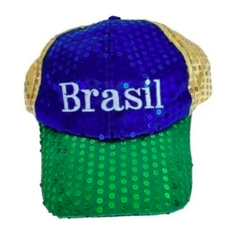 Bon Do Brasil Com Lantejoulas Para Torcida Futebol Copa Do Mundo Shopee Brasil