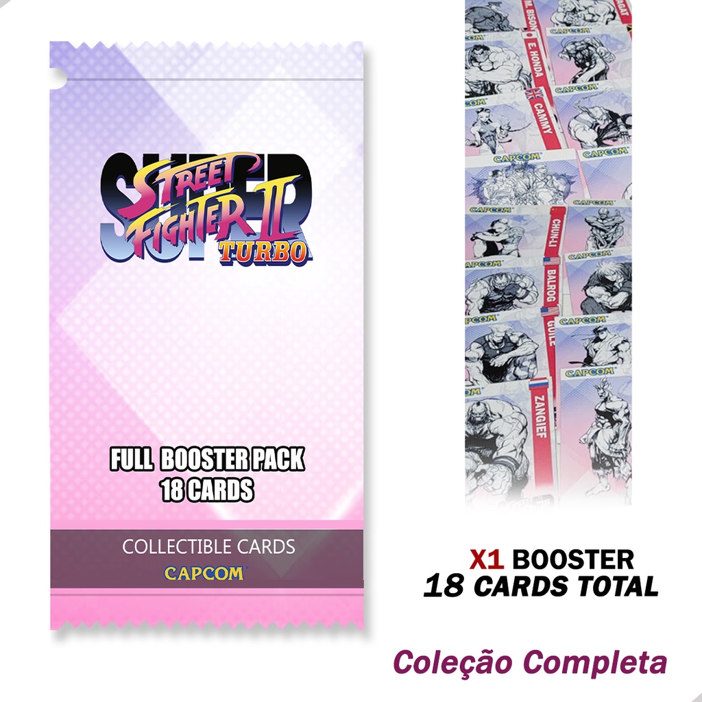 Coleção Completa 18 Cards Super Street Fighter 2 Turbo