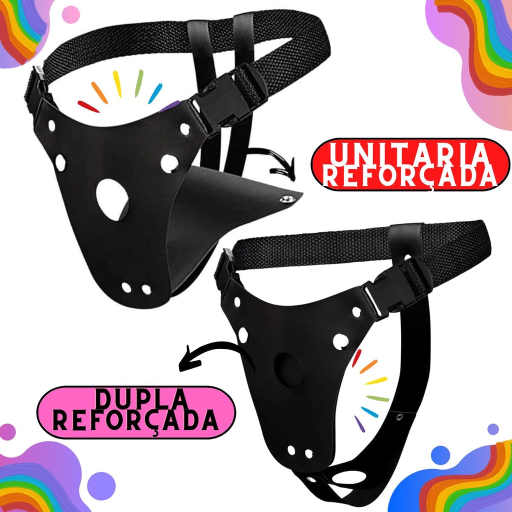 Cinta Peniano Ajustável - Unitária Ou Dupla Couro - Furo Pênis Pequeno  Grande Fino - SexShop-Sado-Fetiche-Harness-Brinquedo Sexual - Escorrega o  Preço