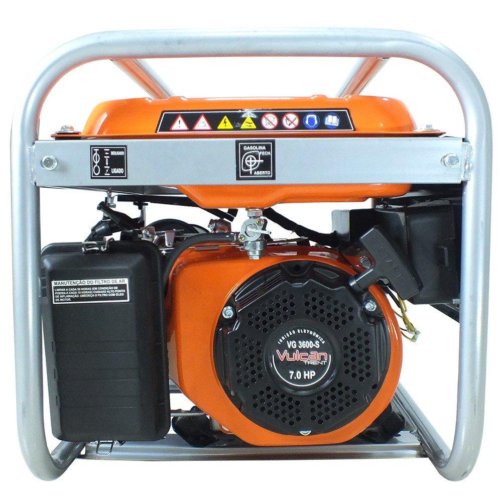 Gerador de Energia à Gasolina 4T Partida Manual 208CC Monofásico Bivolt VG3600S VULCAN · foto 2