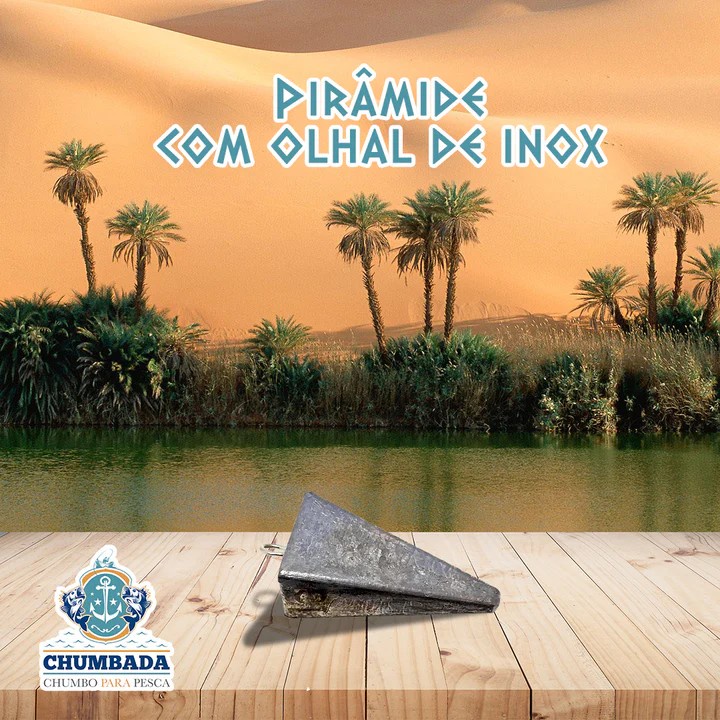 Chumbada para Pesca Piramide 60 gr Natural Chumbada Oficial