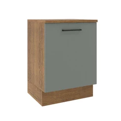 Balcão Armário de Cozinha 60 cm 1 Porta Rustic/Cinza Agata Madesa