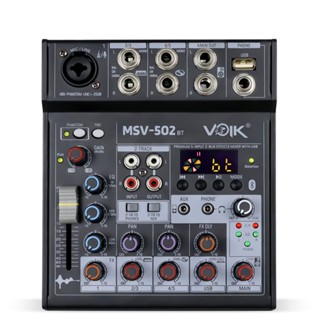 Mesa Som 5 Canais Bluetooth Usb Phantom Power Msv-502bt Voik