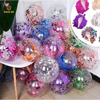 10 Unid Balão Cristal Transparente 9 Polegados + Confete 15g 10 mm Para Festas em Oferta na Shopee