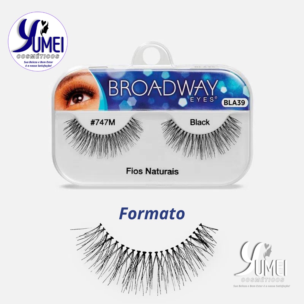 CÍLIOS POSTIÇOS INTEIRIÇOS BROADWAY 747M FIOS NATURAIS KISS NY