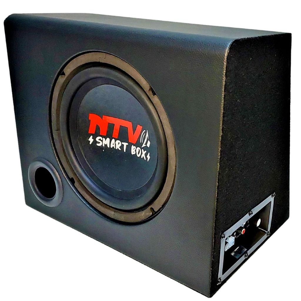 CAIXA SOM AUTOMOTIVO SMART BOX COM AMPLIFICADOR SUBWOOFER 8" 200W RMS UNIVERSAL COMPLETA COM CHICOTE DE INSTALAÇÃO DE 5 METROS