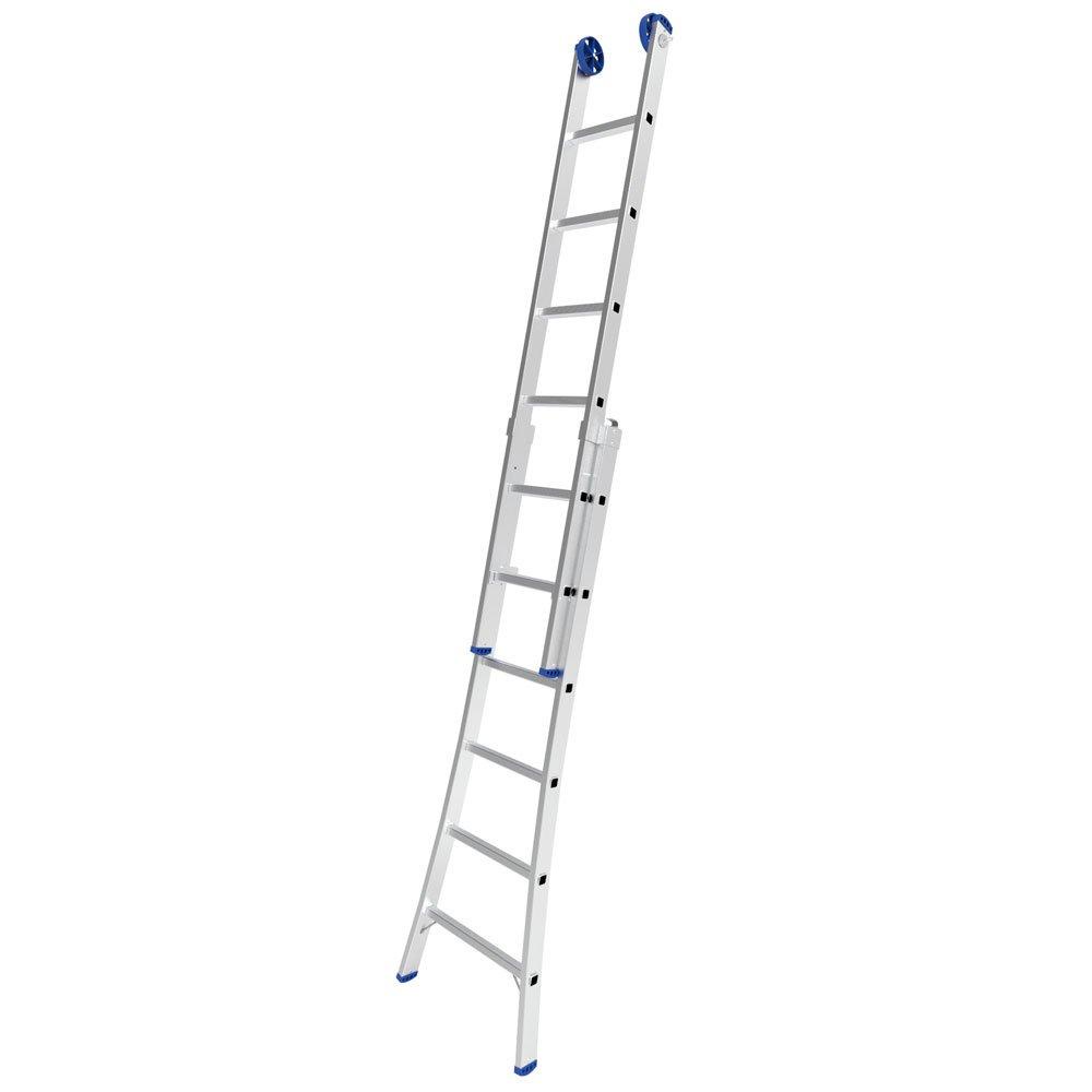 Escada Extensível 3x1 2x6 Degraus em Alumínio Suporta 150kg Pés Antiderrapantes - MOR - Home & Living