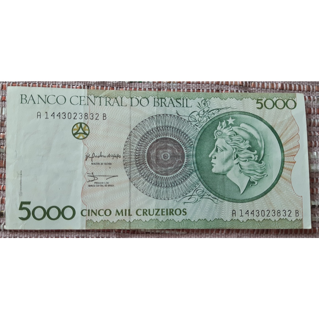 Cédula 5000 Mil Cruzeiros - Efígie República - 1990