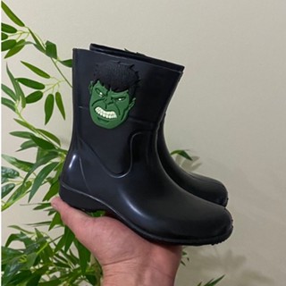 Bota Galocha infantil Juvenil Menino Super Herois Impermeavel Limpa Facil
