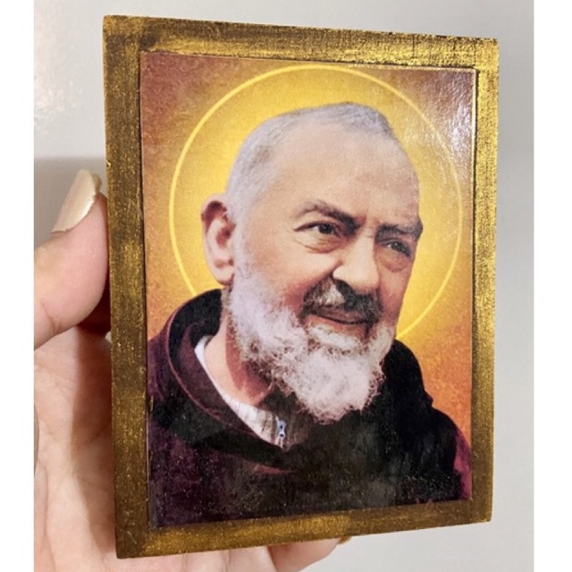 Quadrinho São Padre Pio 10cm
