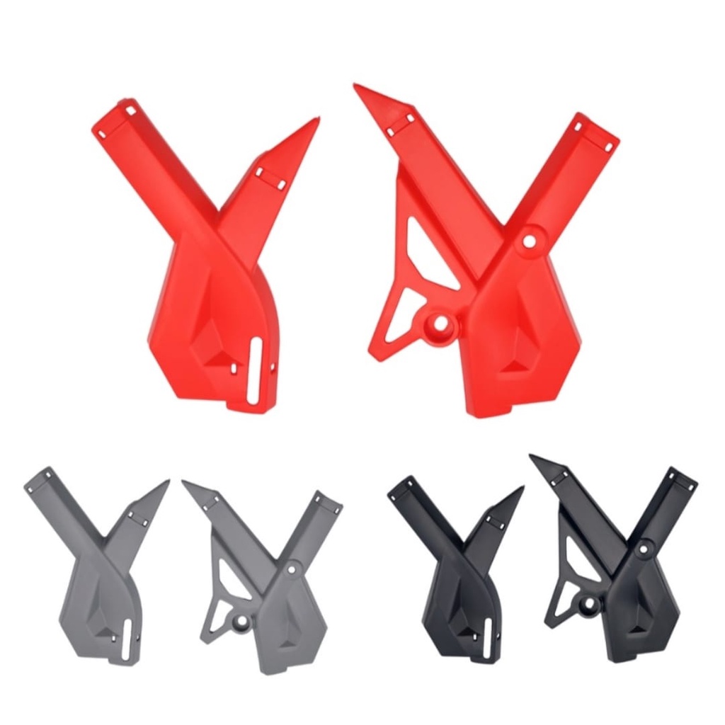 Protetor de quadro CRF 250F Nacional (Protetor de Chassi)Preto-Vermelho-Cinza