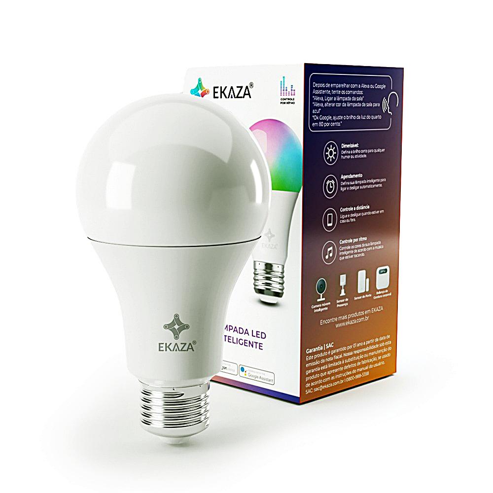 Lâmpada Inteligente Wifi Alexa Google Rgb Led Ekaza Original