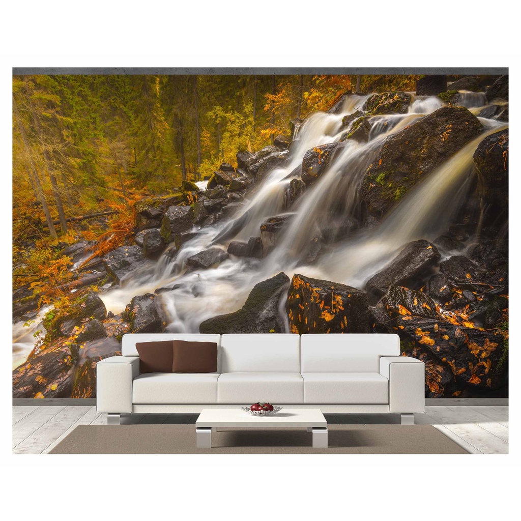 Papel de Parede - Adesivo Decorativo - Painel Fotográfico Decoração 3D Cachoeiras Cascatas Paisagens HD - NCH 133