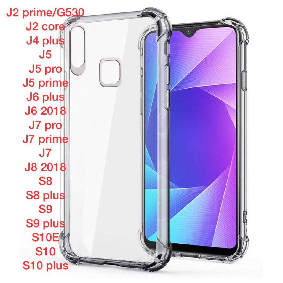Capa Capinha Anti Impacto Transparente Modelos Variados Galaxy ( J2 Prime/G530, J2 Core, J4 Plus, J5, J5 Pro, J5 Prime, J6 Plus, J6 2018, J7 Pro, J7 Prime, J7, J8 2018, S8, S8 Plus, S9, S9 Plus, S10E, S10, S10 Plus) Pronta Entrega