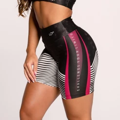 Short Fitness Academia Feminino Bermuda Suplex Estampada Challenge