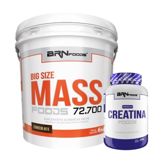 Kit Big Size Mass Foods 72.700 6kg + Creatine Foods 100g – BRNFOODS - Massa Hipercalórica Exclusiva em Oferta na Shopee