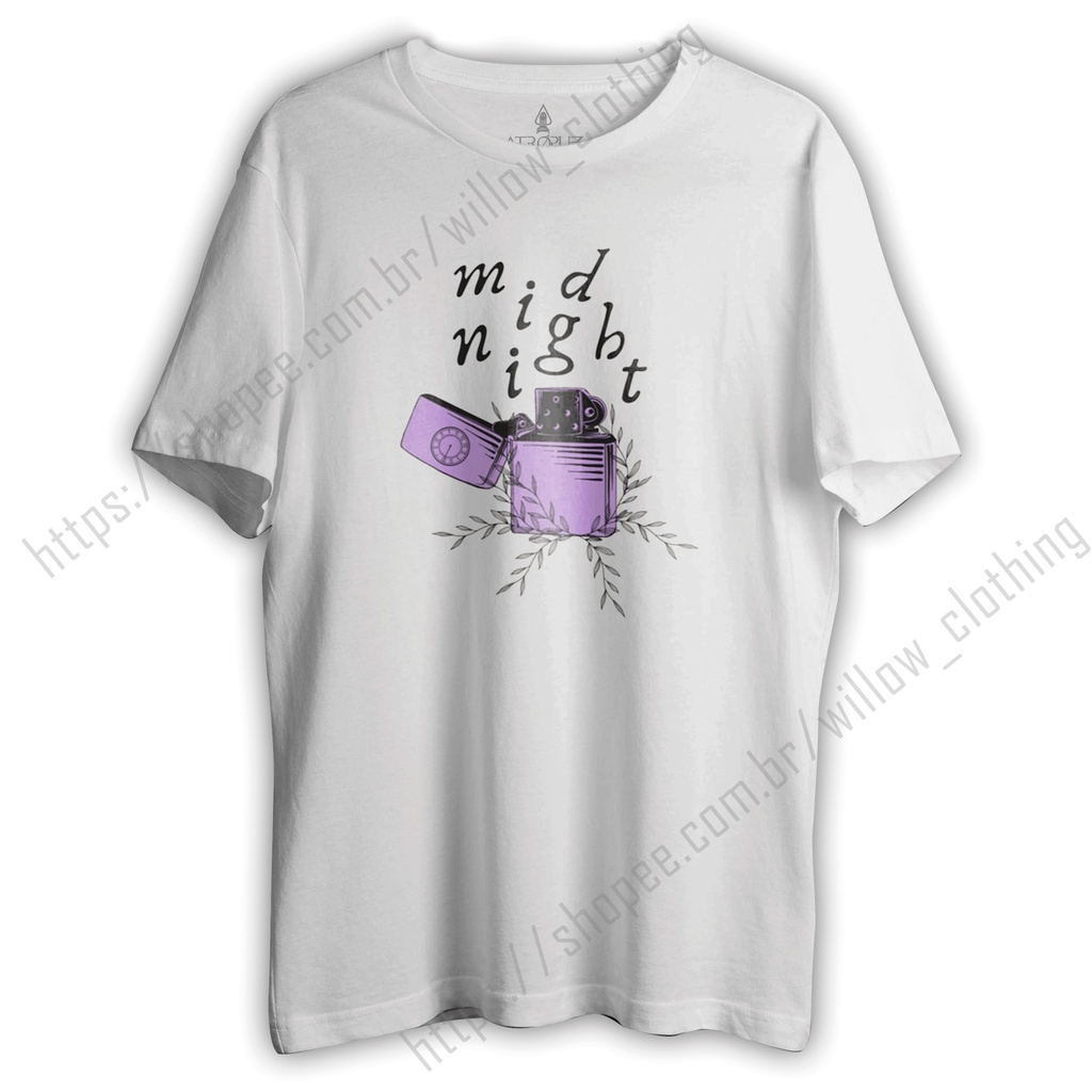 Camiseta Algodão Unissex T shirt Taylor Swift Midnight Purple