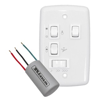 Chave Controle para Ventilador De Teto 4x2 com Capacitor 220v - 2 Interruptores de Lampada Luz