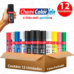 Kit Jogo 12 Tintas Spray Pocket Caixa Fechada Todas As Cores Uso Geral Metálica Fluorescentes 100ml